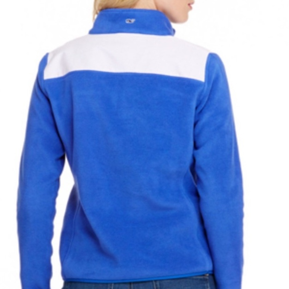 Vineyard Vines Blue Fleece Sherpa Pullover Size Medium Cottagecore
